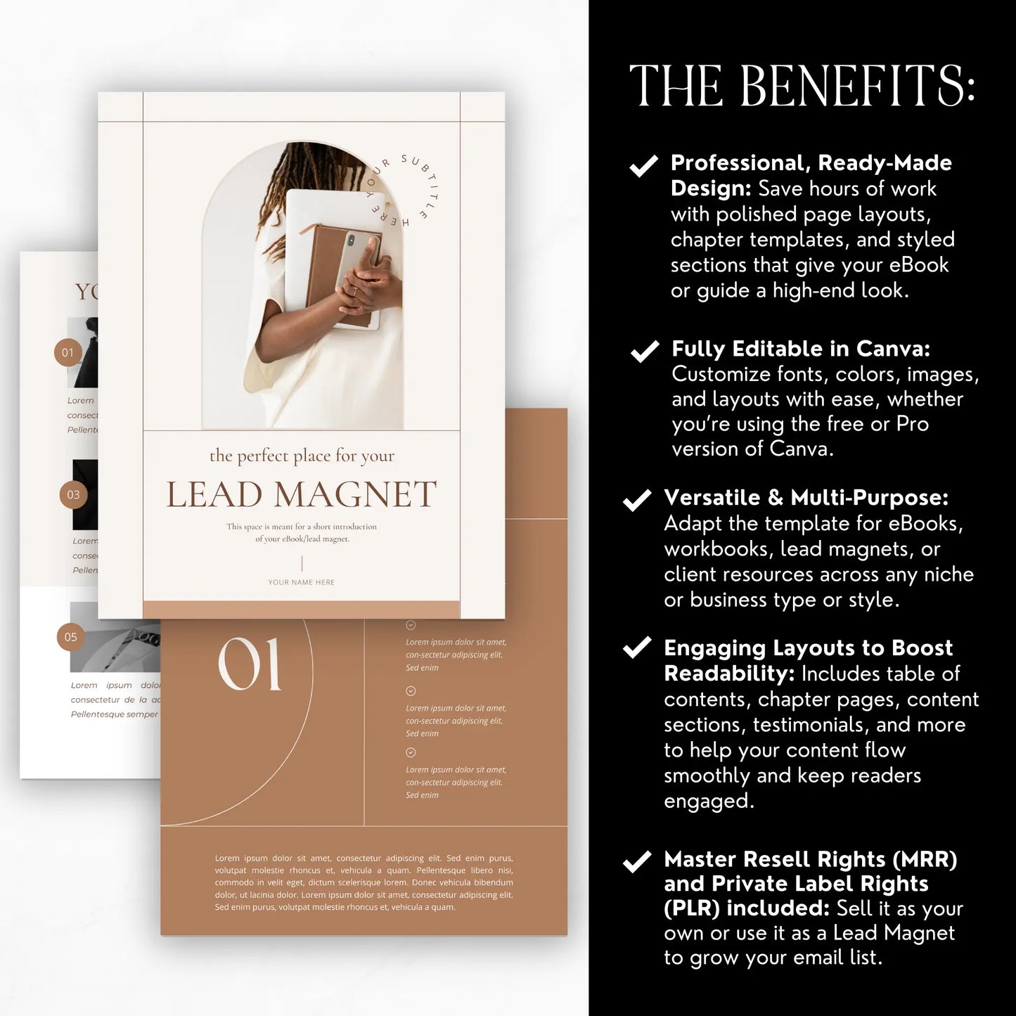 Lead Magnet Template – 33 Page Canva Editable Design with MRR & PLR Resell Rights Boundless PLR