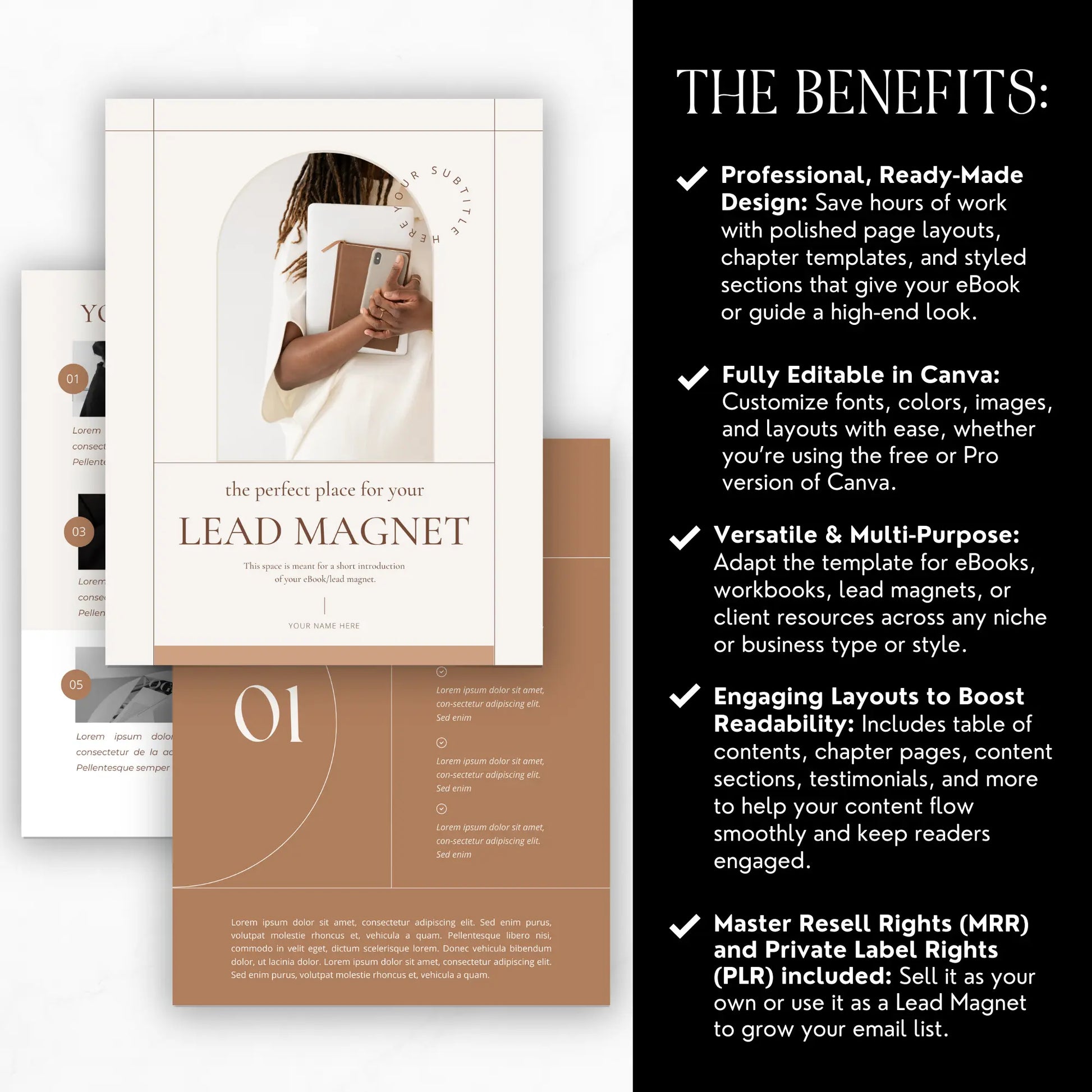 Lead Magnet Template – 33 Page Canva Editable Design with MRR & PLR Resell Rights Boundless PLR