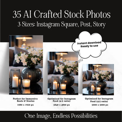 Black & Cream Stock Photos | 35 Moody Lifestyle Stock Images | MRR PLR Resell Rights Boundless PLR