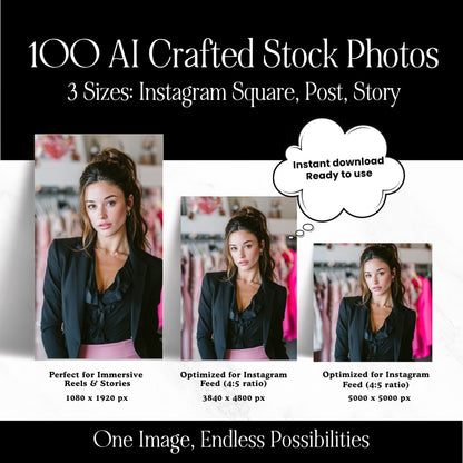 AI Stock Photos | Boss Aesthetic Images in 3 Sizes | MRR & PLR Resell Rights Boundless PLR