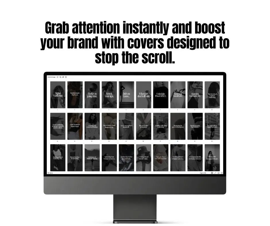Dark & Modern Instagram Reel Covers – 60+ Canva Templates with MRR & PLR Boundless PLR