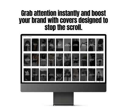 Dark & Modern Instagram Reel Covers – 60+ Canva Templates with MRR & PLR Boundless PLR
