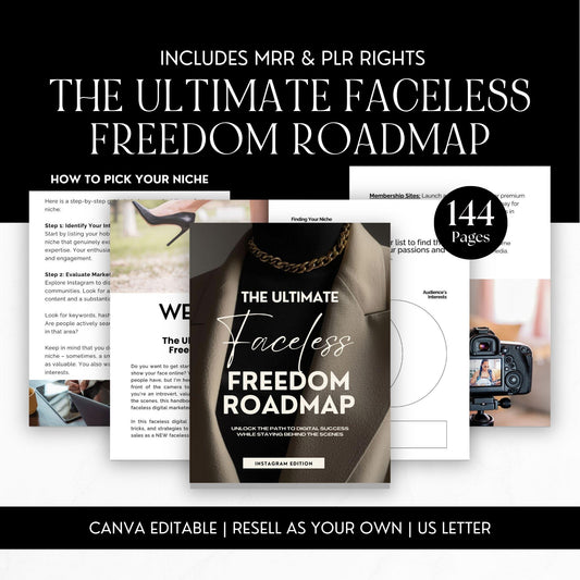 Faceless Social Media Success Guide | PLR & MRR Digital Product