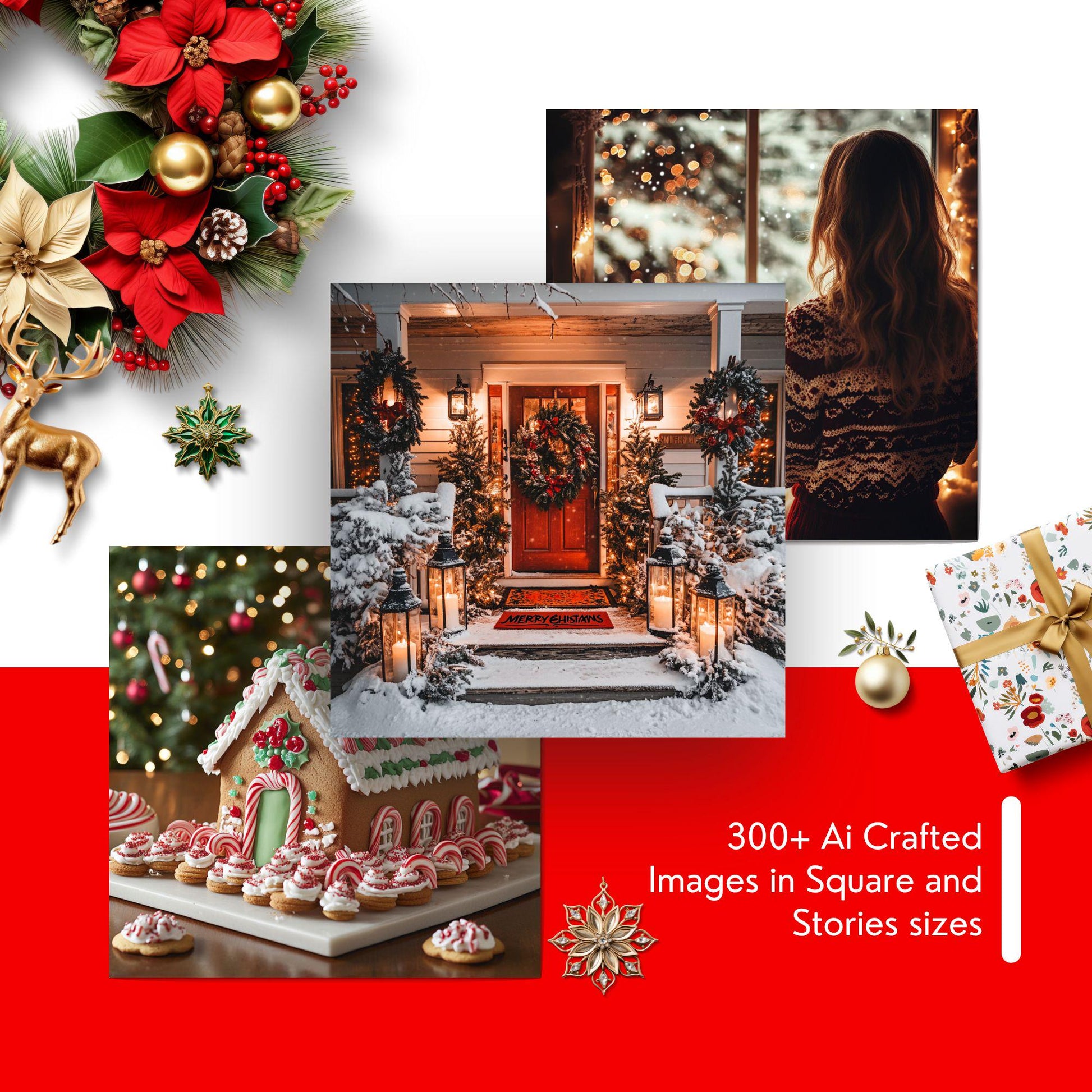 Aesthetic Red Christmas Stock Photos | 350+ PLR & MRR Images - Ai Stock Images - Boundless PLR