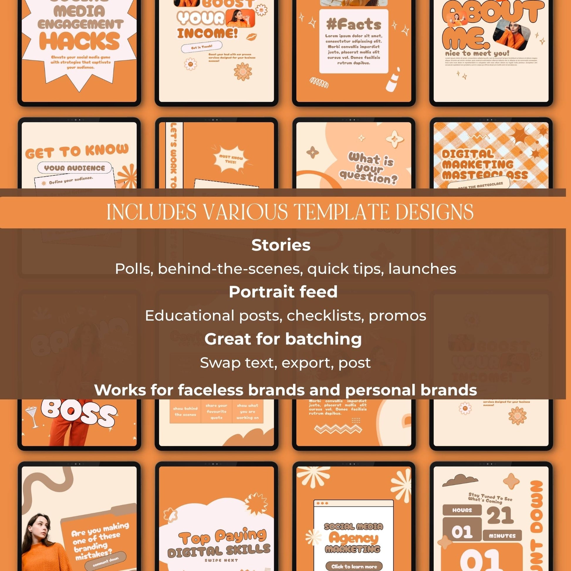 50 Animated Instagram Templates with MRR PLR Resell Rights | Canva Stories + Portrait + Bonuses Boundless PLR