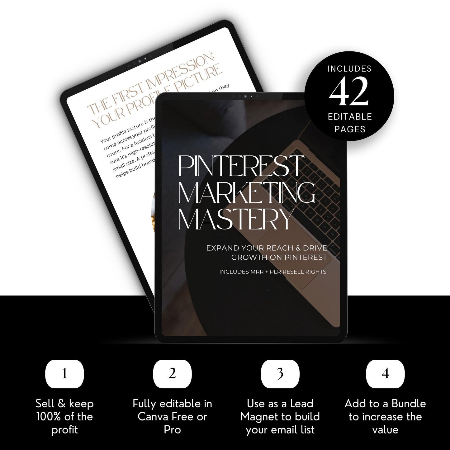 Pinterest Marketing Mastery | Editable PLR & MRR Digital Guide - Ebook | Guides - Boundless PLR