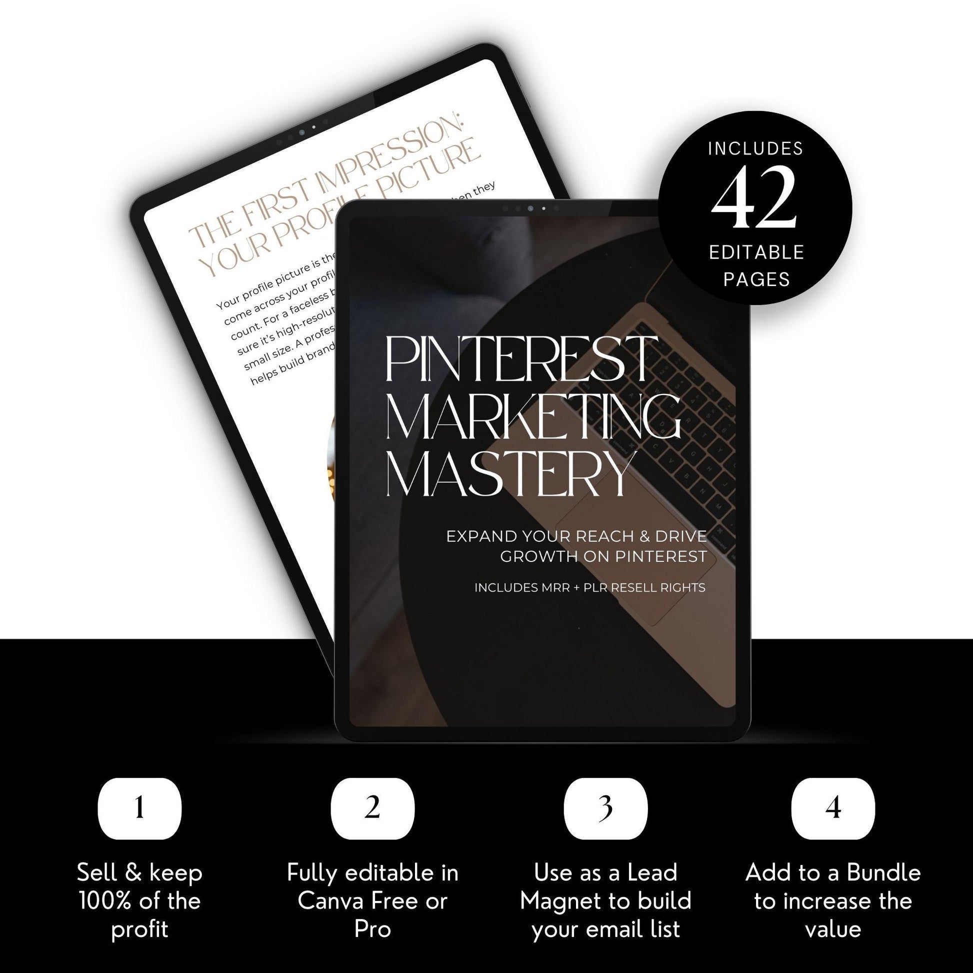 Pinterest Marketing Mastery | Editable PLR & MRR Digital Guide - Ebook | Guides - Boundless PLR