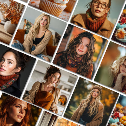 Rust & Tan Autumn Aesthetic Image Bundle (300) | Canva | MRR + PLR Resell Rights