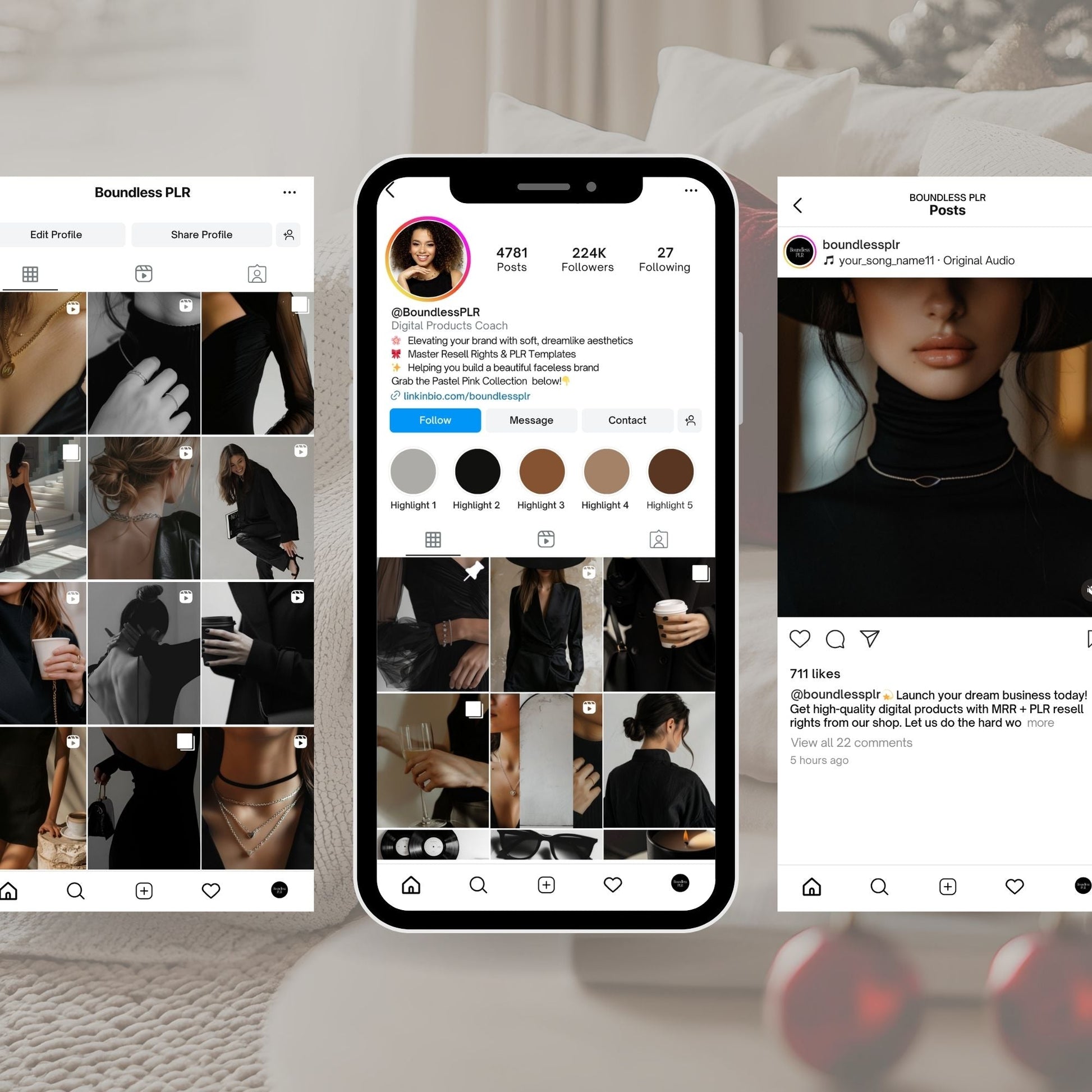 Dark & Moody AI Stock Images | 100 Aesthetic Lifestyle Photos | MRR PLR Digital Products Boundless PLR