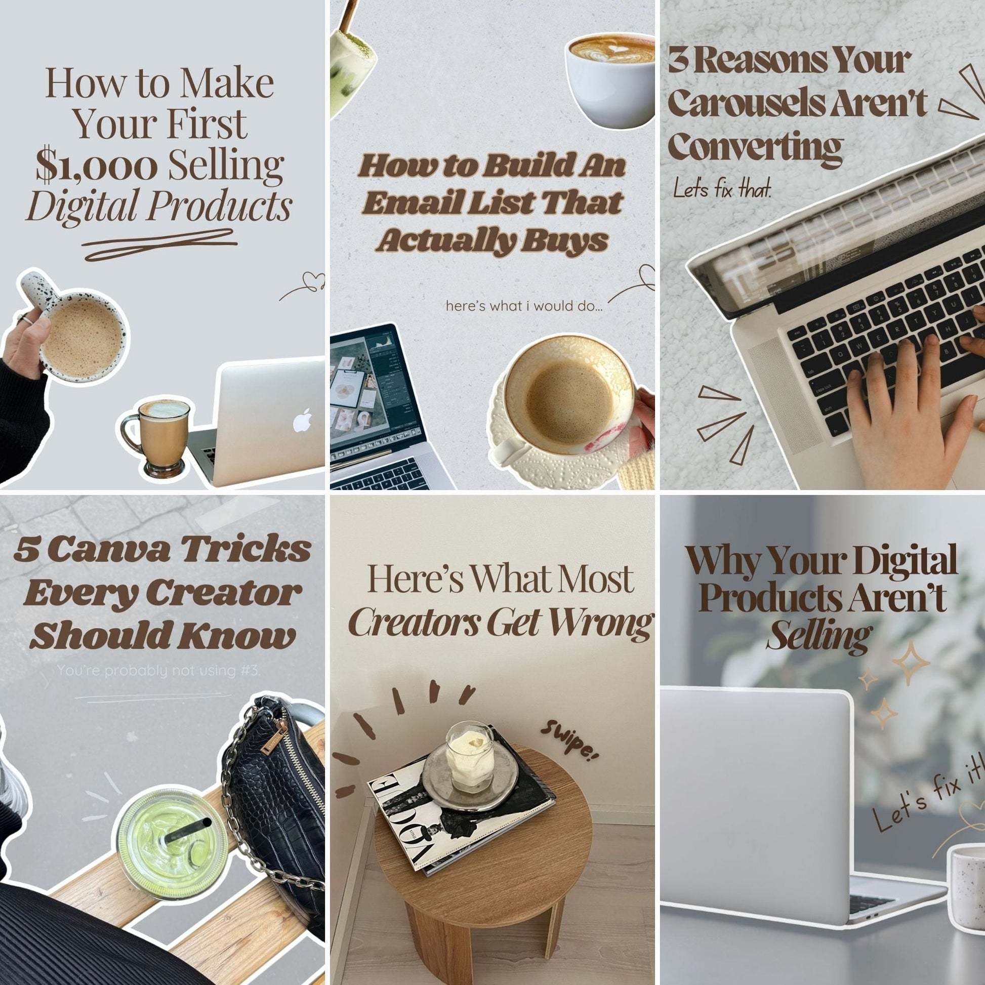 Instagram Templates Canva | Coaching Instagram | 400+ Bonus Stickers & Grid Planners | MRR + PLR Resell Rights Boundless PLR