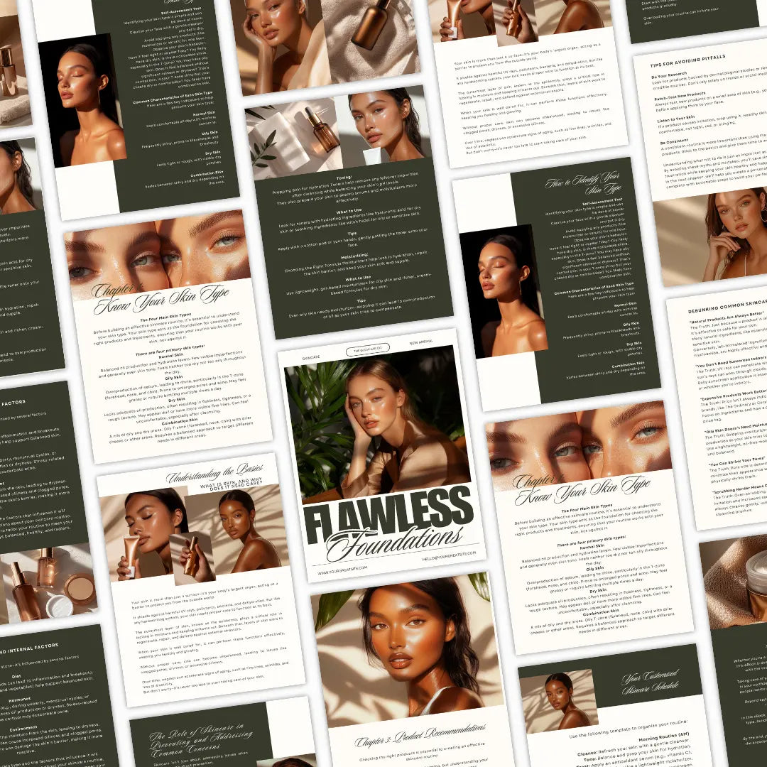 Flawless Foundations – Canva Editable Skincare eBook with PLR & MRR Resell Rights Boundless PLR
