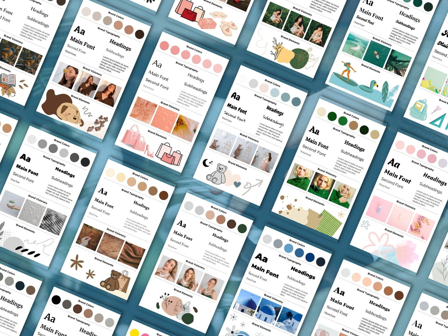 100 Canva Brand Board Templates for Marketing | PLR & MRR Resell Rights | Pinterest Mood Board Boundless PLR