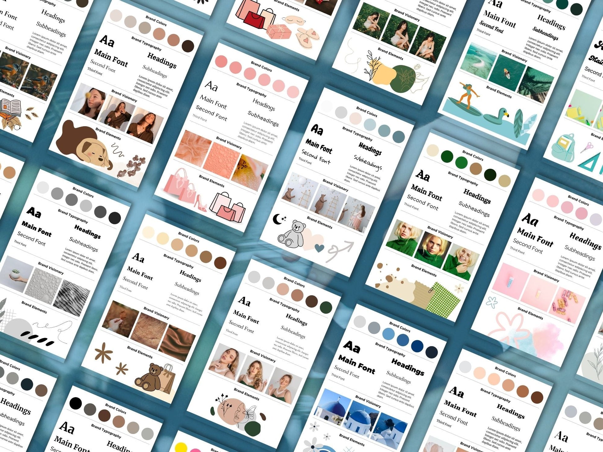 100 Canva Brand Board Templates for Marketing | PLR & MRR Resell Rights | Pinterest Mood Board Boundless PLR