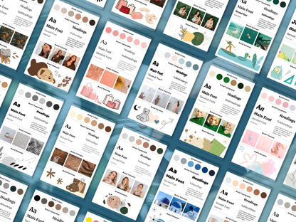 100 Canva Brand Board Templates for Marketing | PLR & MRR Resell Rights | Pinterest Mood Board Boundless PLR
