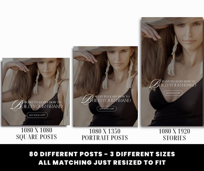 Millie Bold Luxury Canva Social Media Templates | PLR + MRR