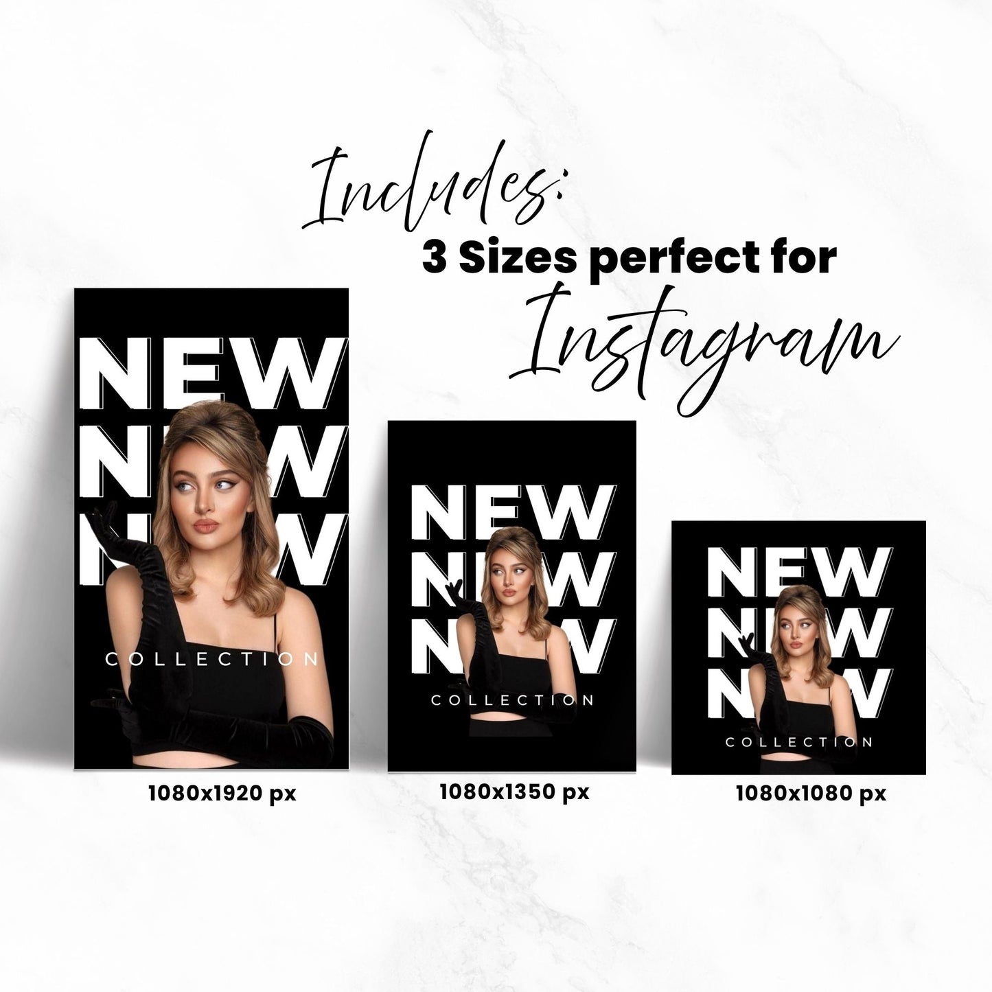 Fashion Social Media Templates | Canva Editable | MRR & PLR Resell Rights – 3 Sizes (1080×1080, 1080×1350, 1080×1920) Boundless PLR