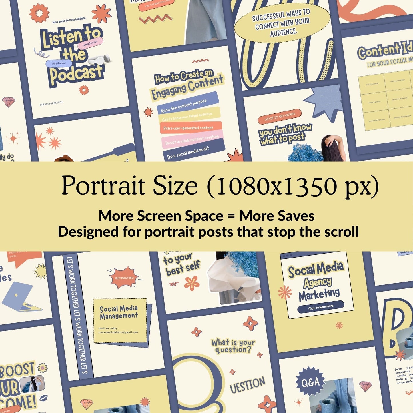 PLR Social Media Templates Canva Editable, Digital Marketing Instagram Templates, Story & Portrait, MRR PLR Boundless PLR