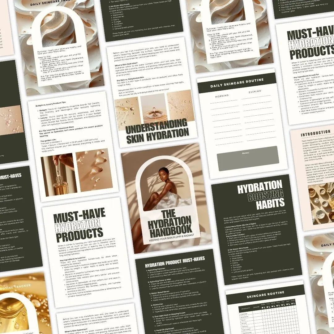 The Hydration Handbook – Canva Editable Skincare eBook with PLR & MRR Resell Rights Boundless PLR