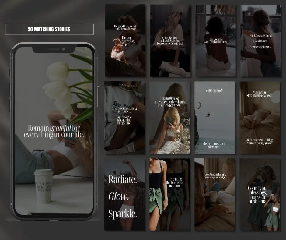 Positive Mindset Social Media Templates – Canva Editable with MRR & PLR Boundless PLR