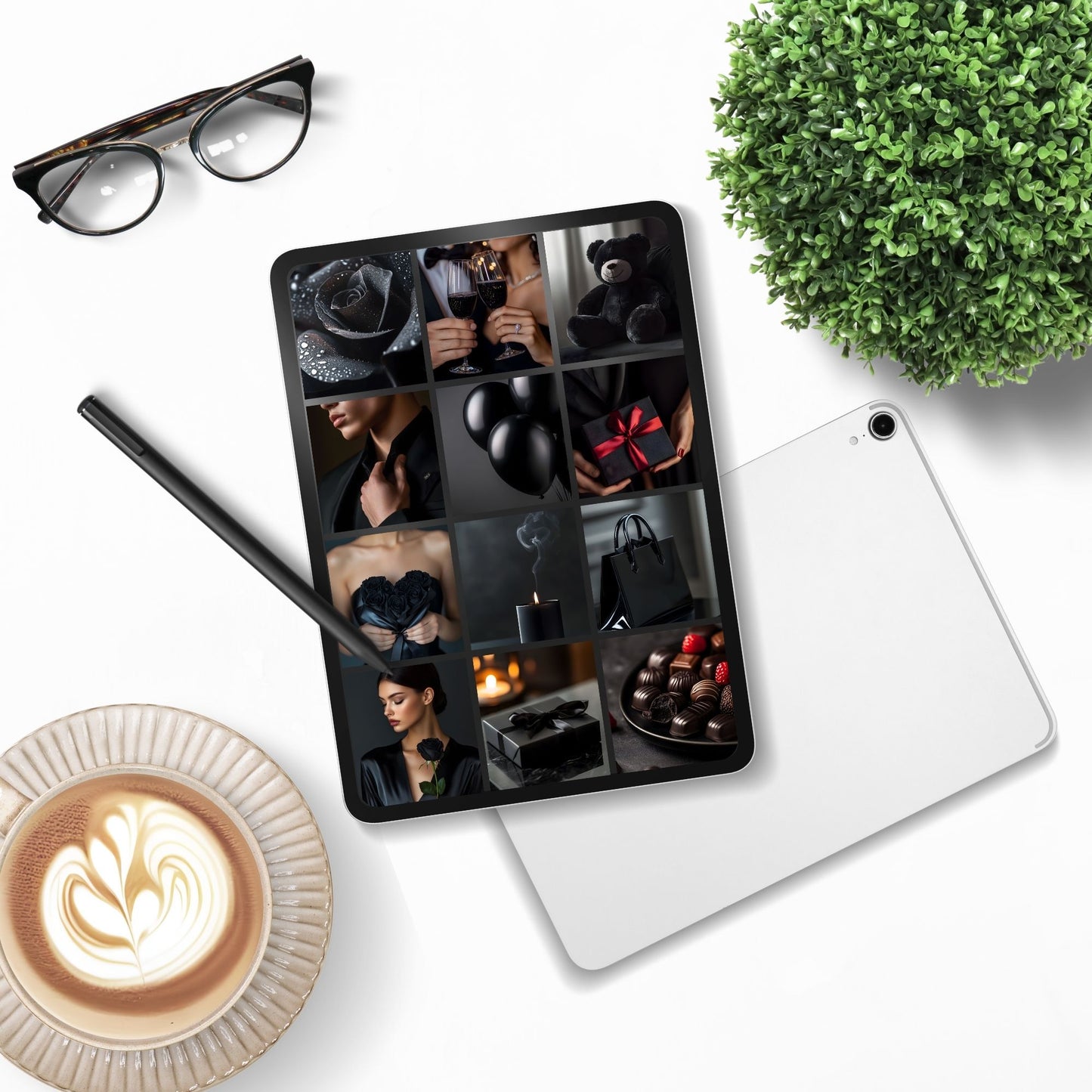 Valentine Stock Photos (100) | Midnight Romance Valentines AI Images | 3 Sizes: Post, Story, Portrait | MRR + PLR