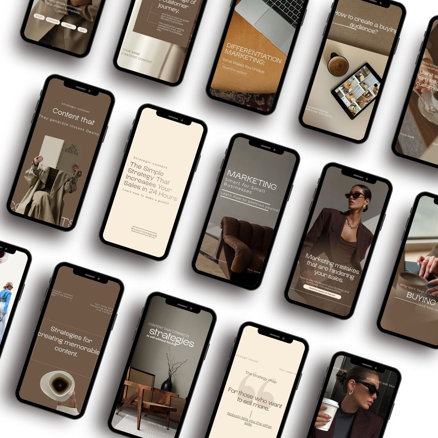 Strategic Marketing & Sales Content Pack | 40+ Instagram Templates | MRR & PLR Boundless PLR