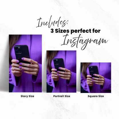 Luxury Faceless Stock Images: Purple Velvet Collection (45 Aesthetic Photos + MRR/PLR) Boundless PLR