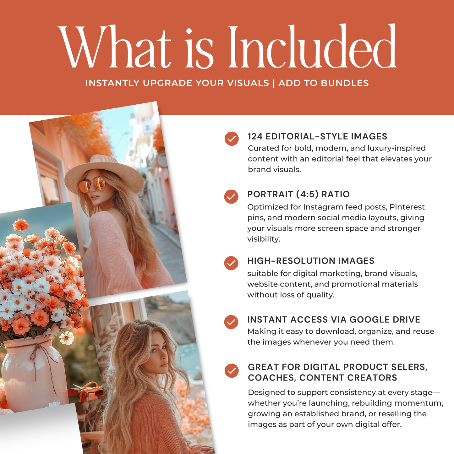 Peach Aesthetic AI Stock Images Bundle with PLR MRR Boundless PLR