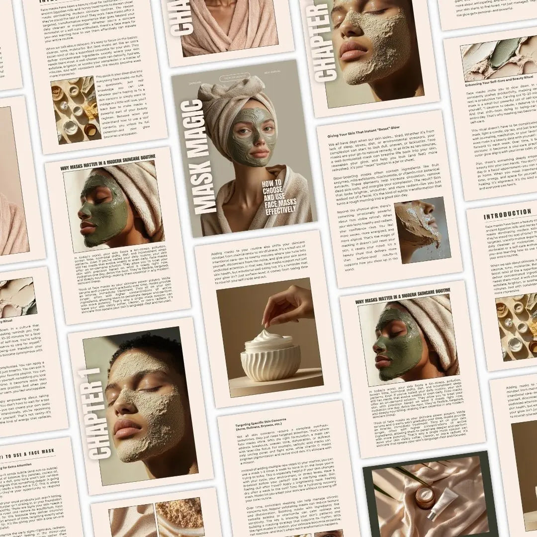 Mask Magic Canva Guide – Editable Skincare eBook with PLR & MRR Resell Rights Boundless PLR