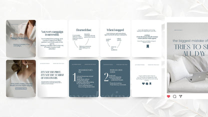Seamless Instagram Carousel Templates (10) — Canva Editable + PLR/MRR Rights Boundless PLR