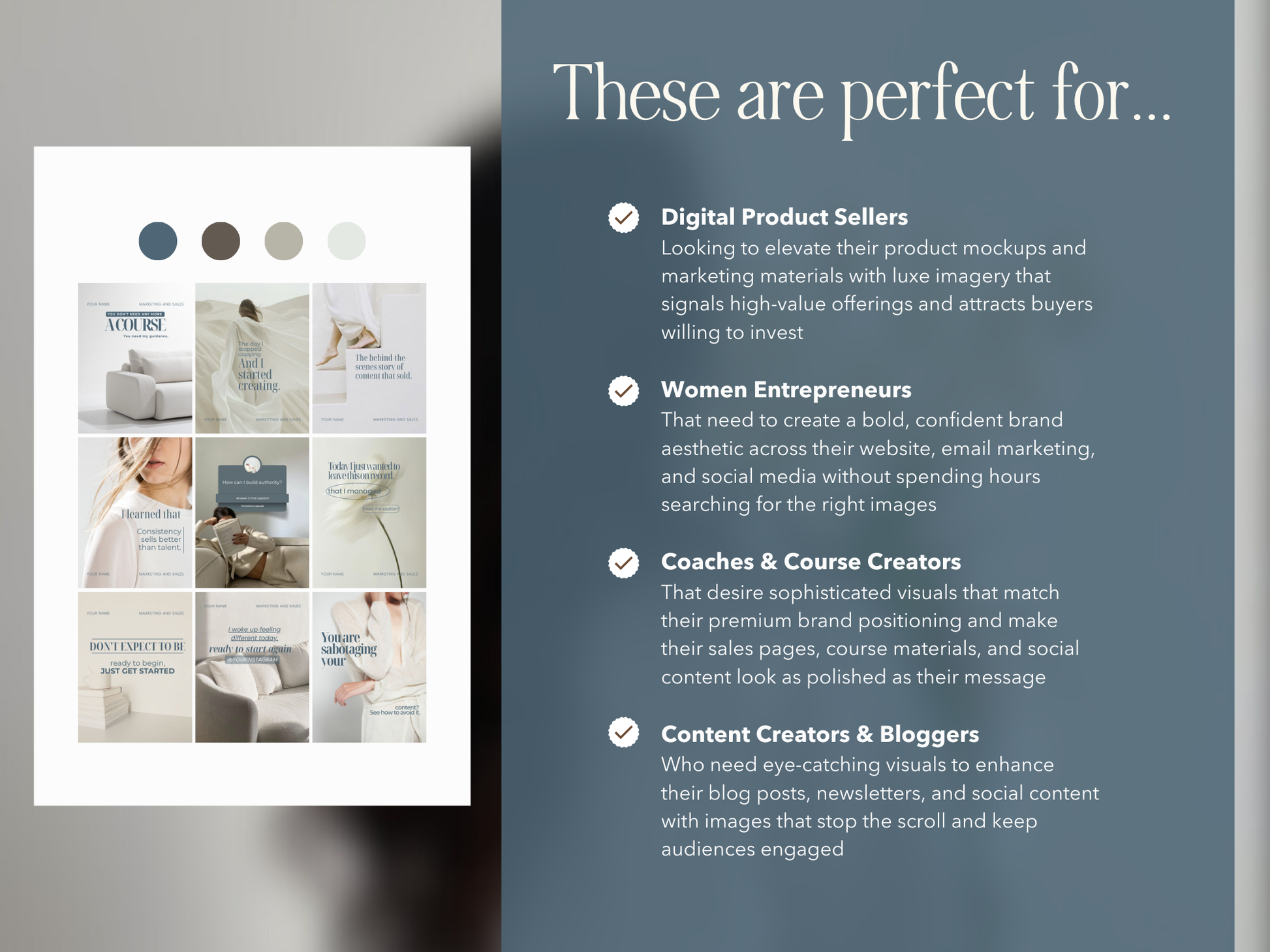 Instagram Templates Canva | PLR MRR Resell Rights | Social Media Templates | Marketing Coach | Blue White Aesthetic | 1080x1350 & 1080x1440 Boundless PLR