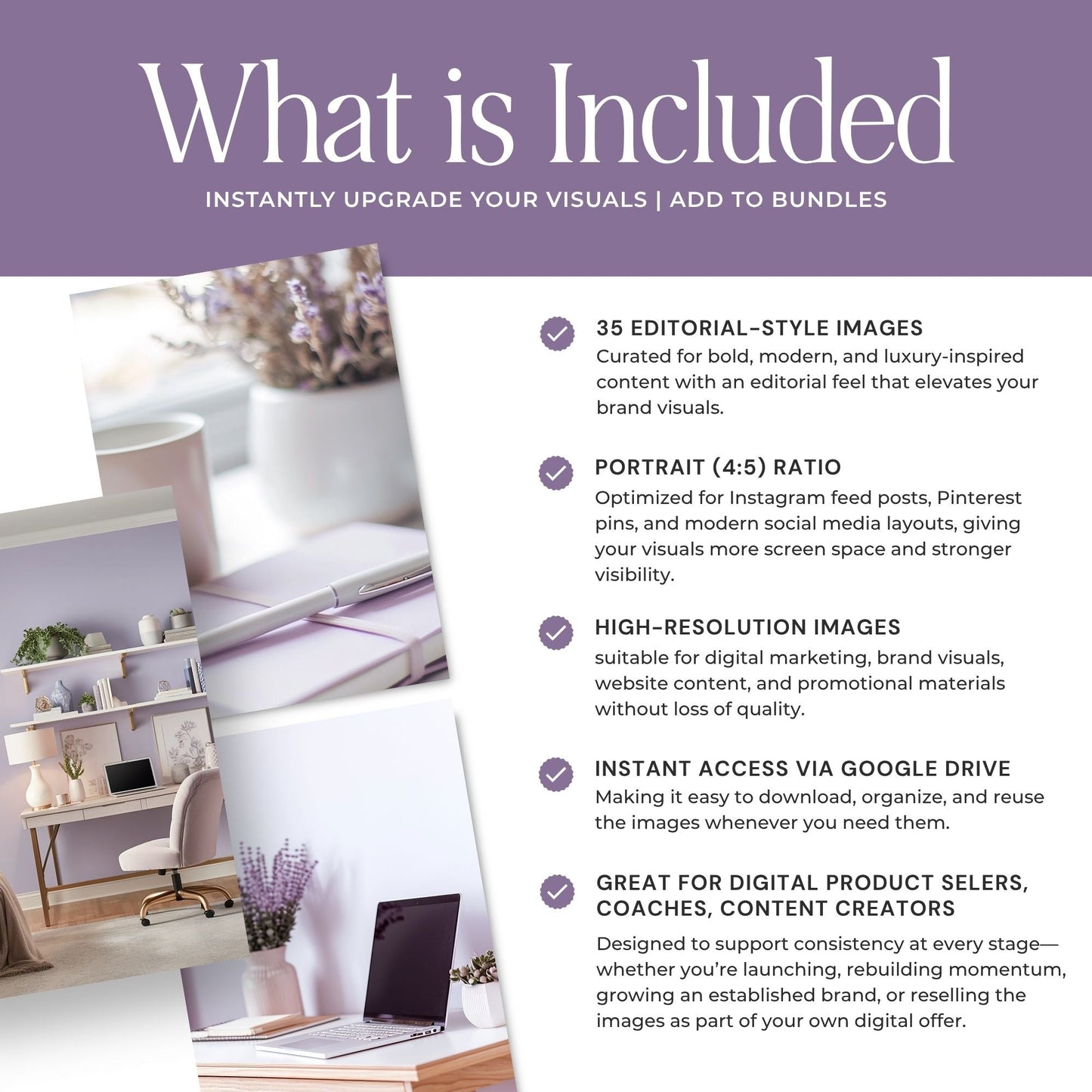 Lavender Fields AI Stock Images | 35 Feminine Aesthetic Lifestyle Photos | MRR PLR Boundless PLR