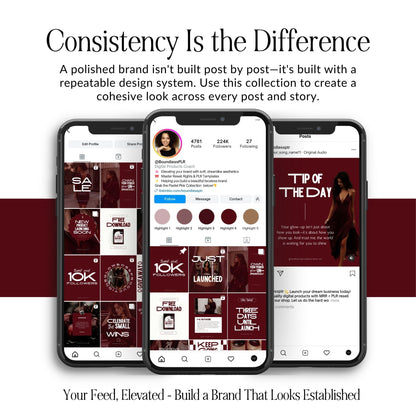 Canva Instagram Templates – Radiant Confidence Pack (50 Templates, MRR + PLR)