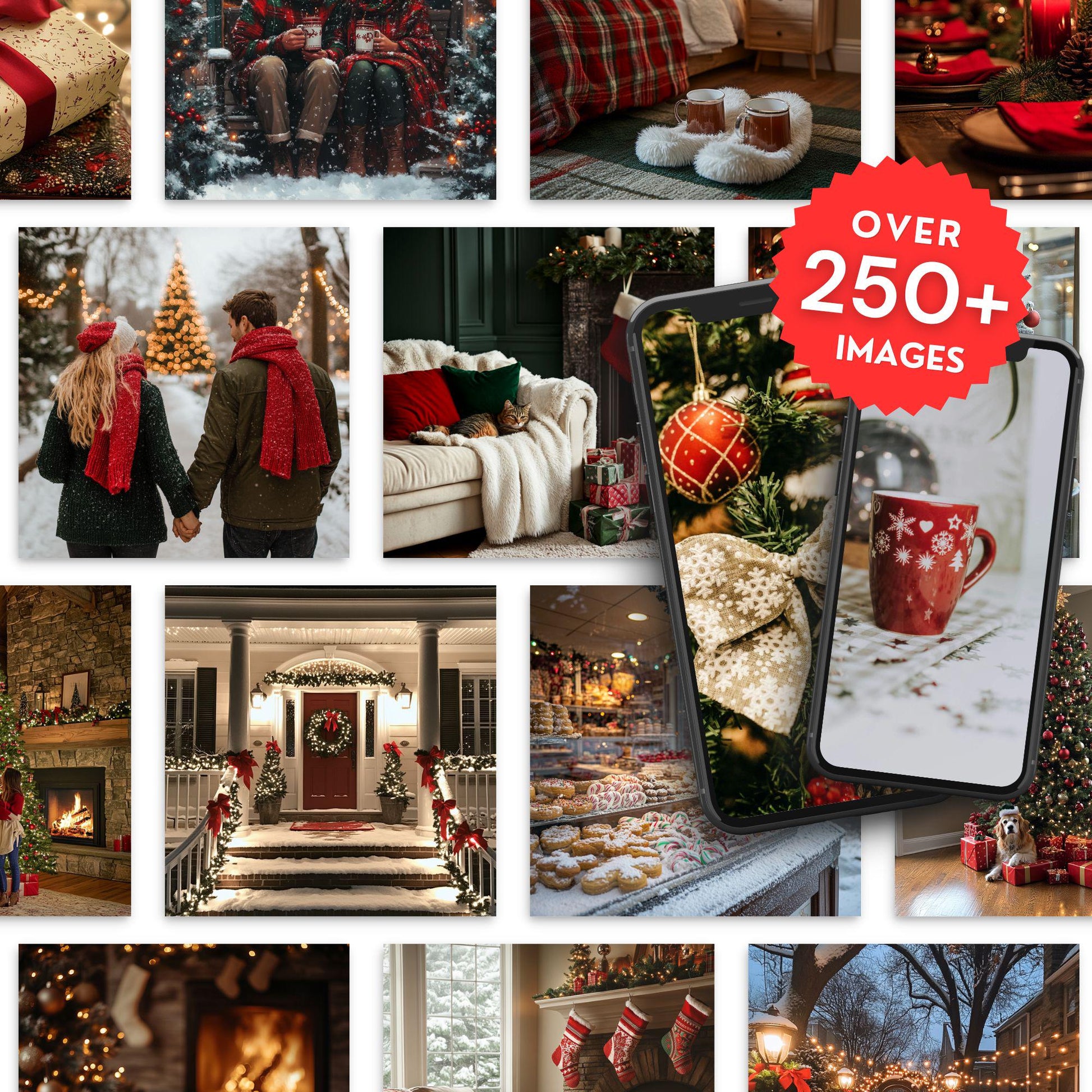 Aesthetic Red Christmas Stock Photos | 350+ PLR & MRR Images - Ai Stock Images - Boundless PLR