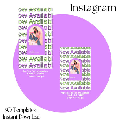 PLR Social Media Templates Canva Editable | Yellow & Green Pop Instagram Templates with MRR Rights Boundless PLR