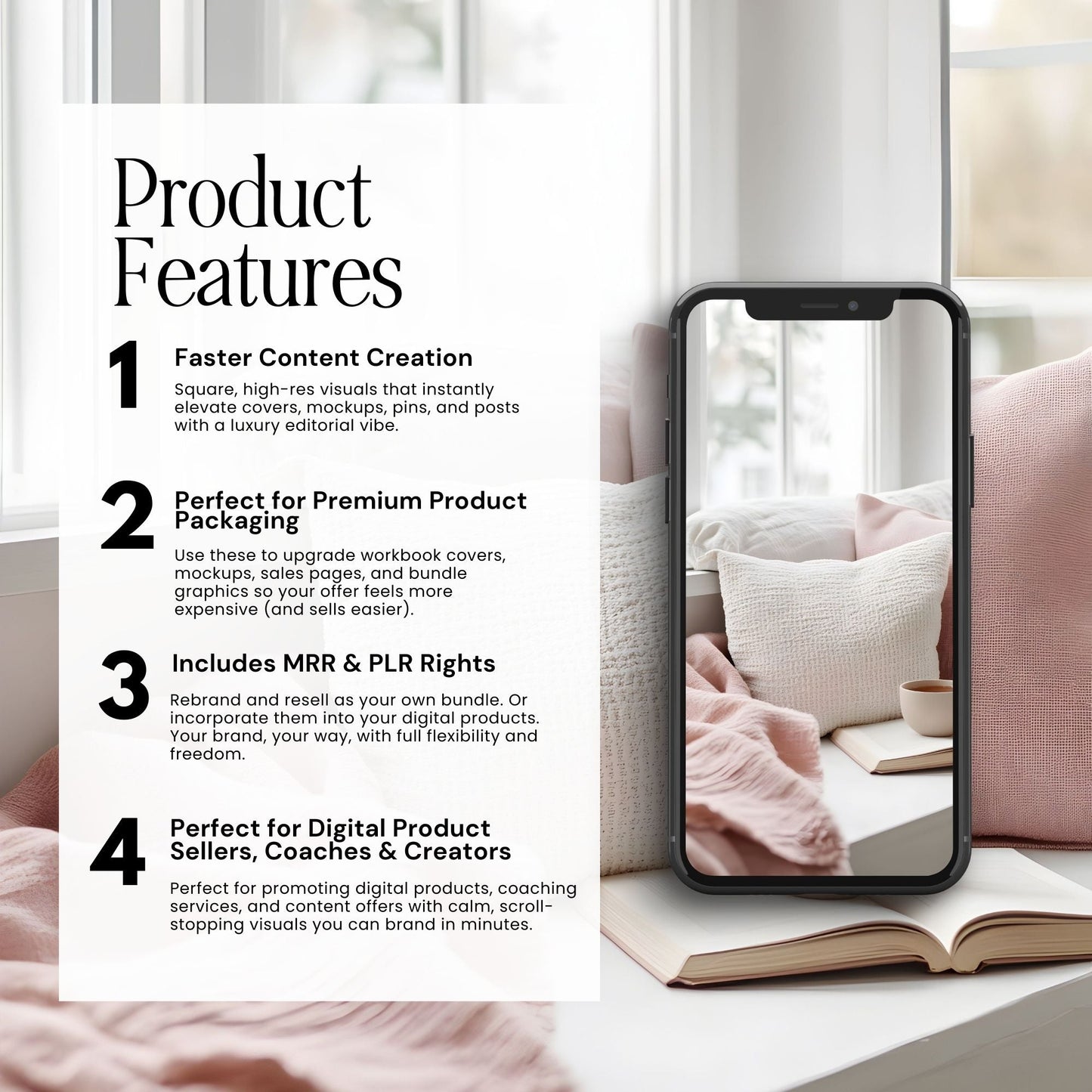 Soft Rose & Cashmere Aesthetic Stock Photos | MRR + PLR Digital Assets Boundless PLR