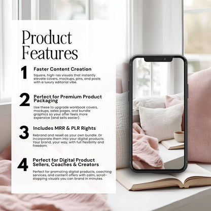 Soft Rose & Cashmere Aesthetic Stock Photos | MRR + PLR Digital Assets Boundless PLR