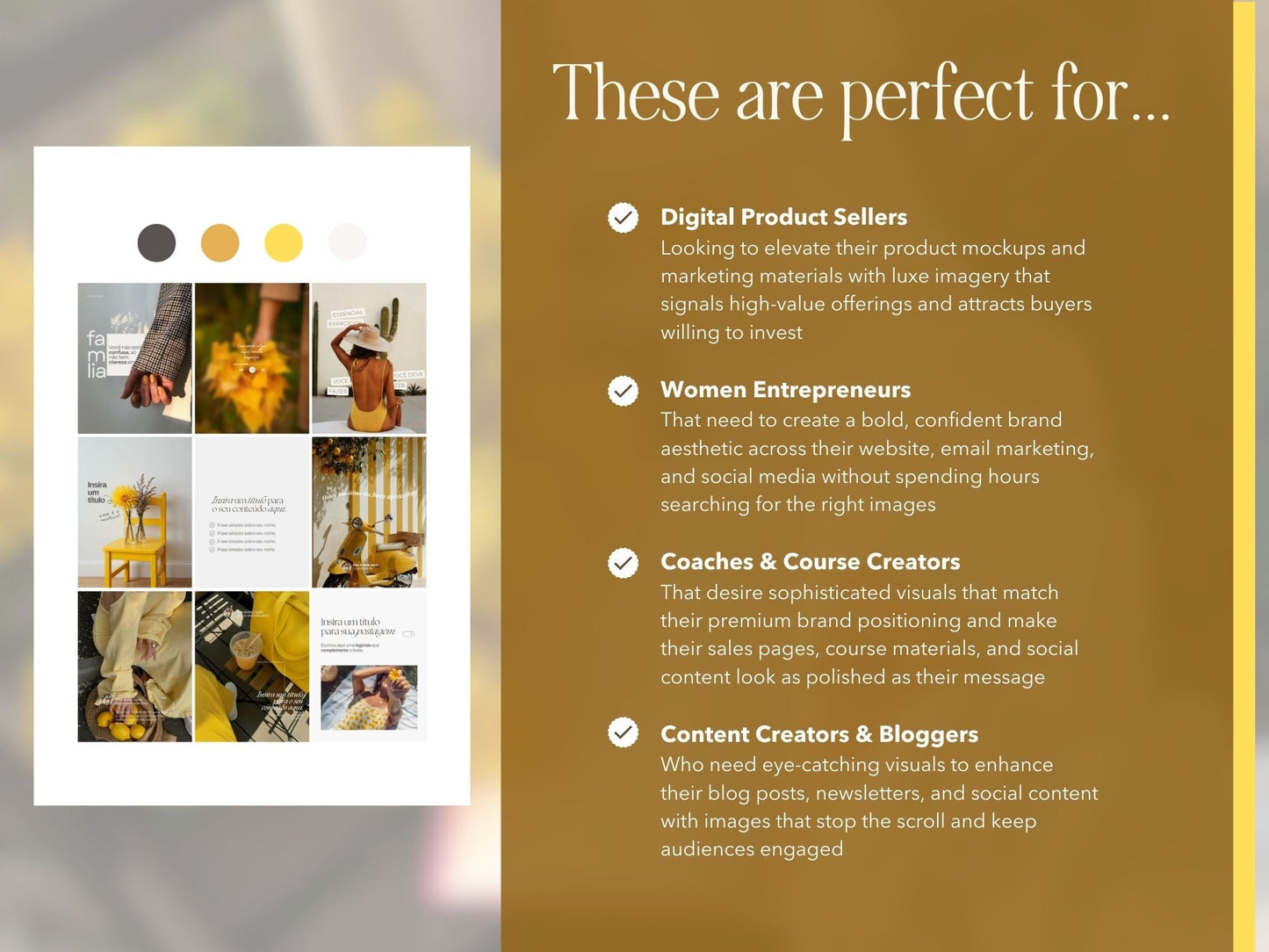 30 Yellow Instagram Templates Canva | PLR MRR Resell Rights | Social Media Posts | Digital Product Seller | 1080x1350 & 1080x1440 Boundless PLR