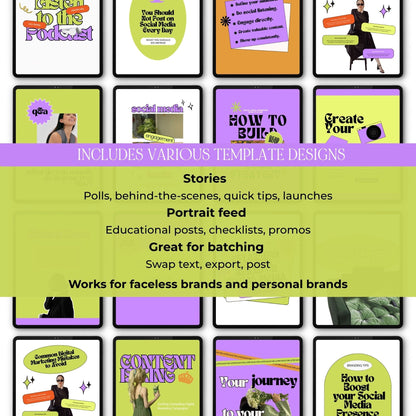 Scroll-Stopping Instagram Templates | 50 Canva Story Templates for Digital Marketers, Coaches & Social Media Managers Boundless PLR