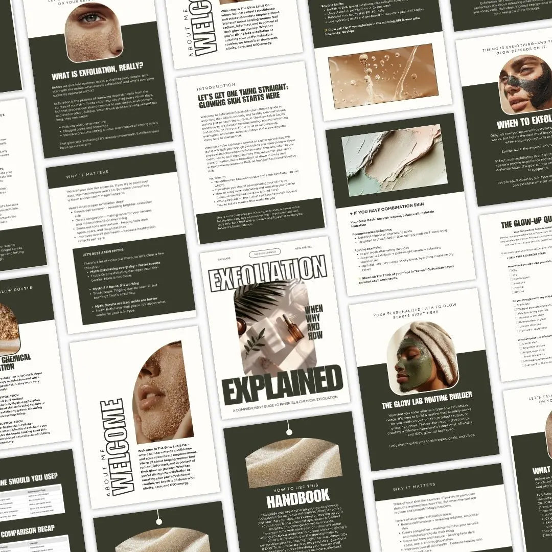 Exfoliation Explained – Canva Editable Skincare eBook with PLR & MRR Resell Rights Boundless PLR