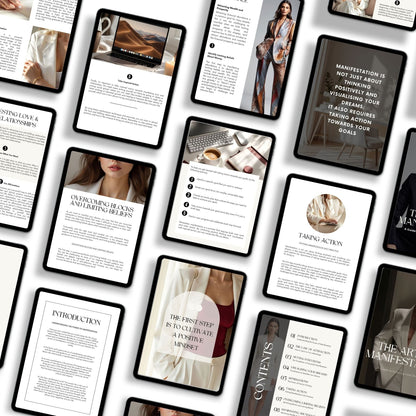 The Art of Manifestation eBook (Canva Editable) | US Letter + A4 | MRR + PLR + 3 Bonuses Boundless PLR