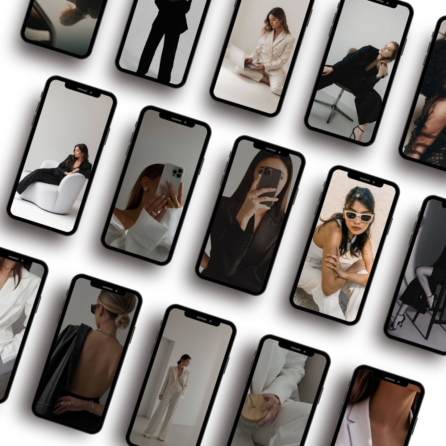 120 AI Stock Photos | Boss In A Blazer PLR MRR | Dark Aesthetic Branding Images | Female Entrepreneur Boundless PLR