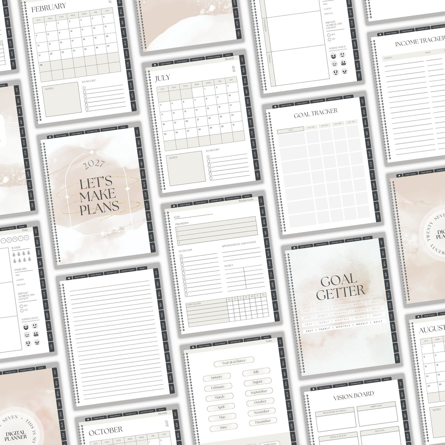 Canva Planner Template 2027 – PLR Digital Planner with Master Resell Rights