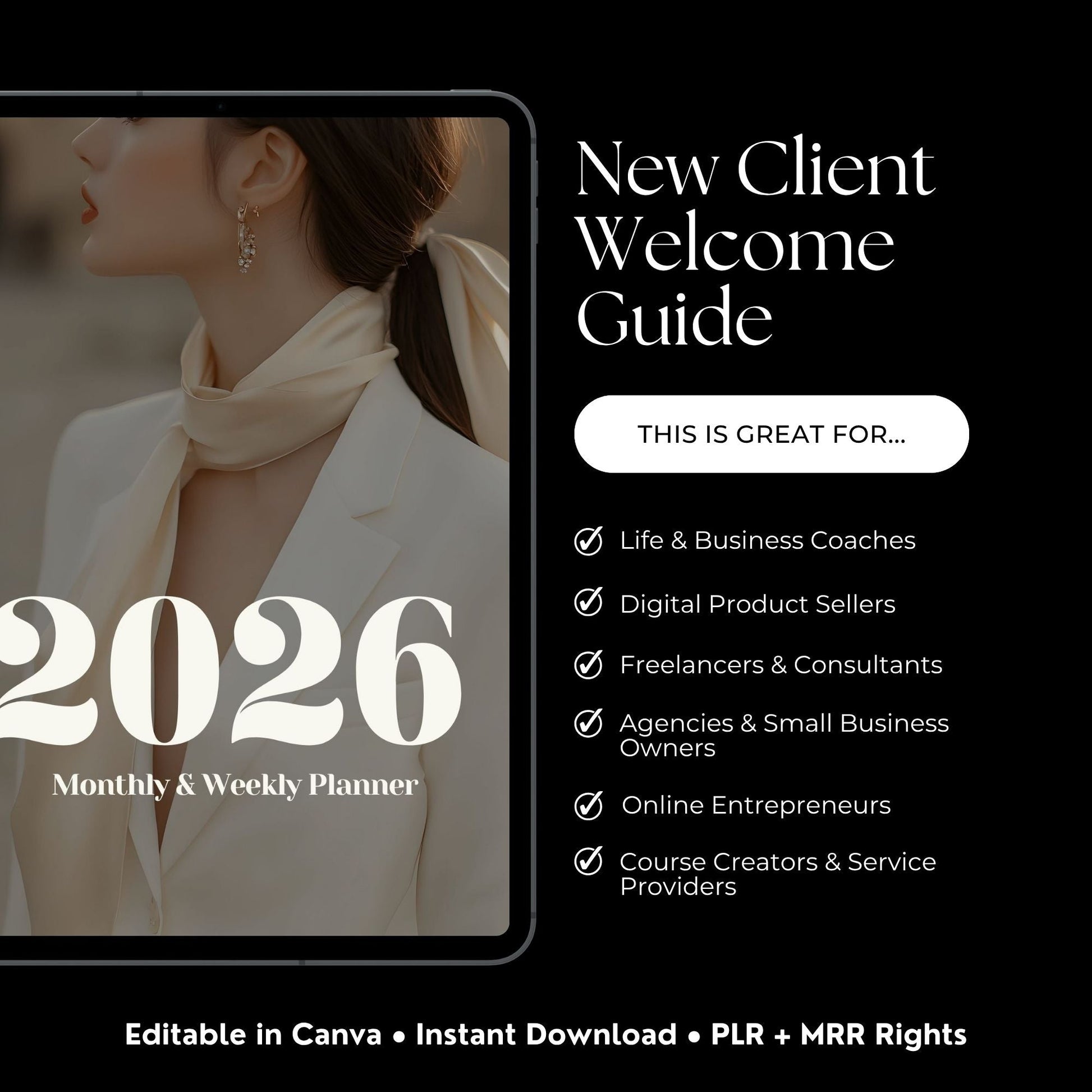 2026 Hyperlinked Canva Planner | Digital Planner with PLR & MRR Boundless PLR
