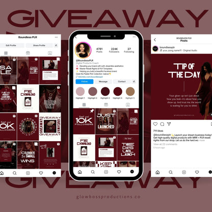 Canva Instagram Templates – Radiant Confidence Pack (50 Templates, MRR + PLR)