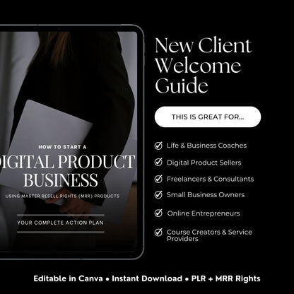 How to Start a Digital Product Business – Canva Editable eBook with PLR & MRR Rights Boundless PLR