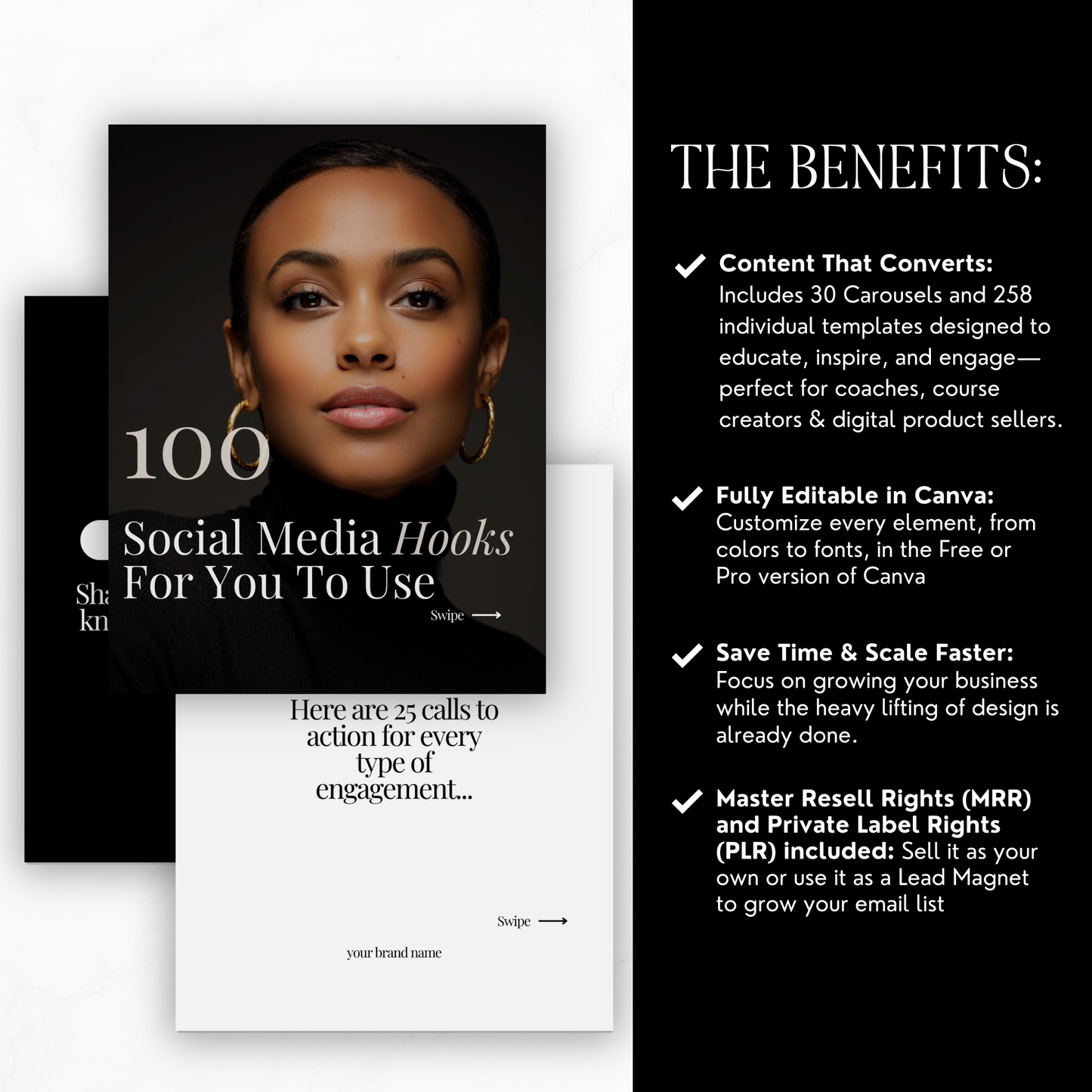 30 Days of Digital Marketing Canva Carousels — Editable Templates with PLR + MRR Boundless PLR