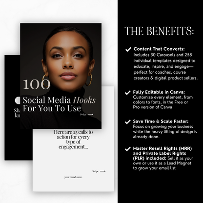 30 Days of Digital Marketing Canva Carousels — Editable Templates with PLR + MRR Boundless PLR