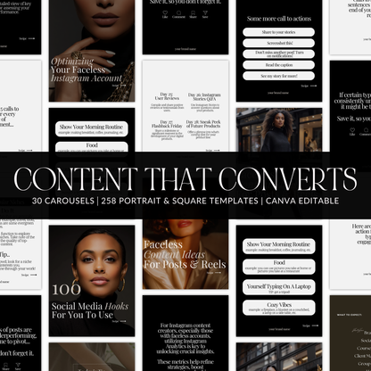 30 Days of Digital Marketing Canva Carousels — Editable Templates with PLR + MRR Boundless PLR