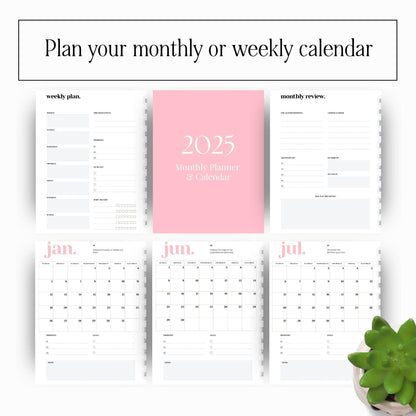 2025 Digital Planner with MRR & PLR Rights | Canva Editable & Hyperlinked