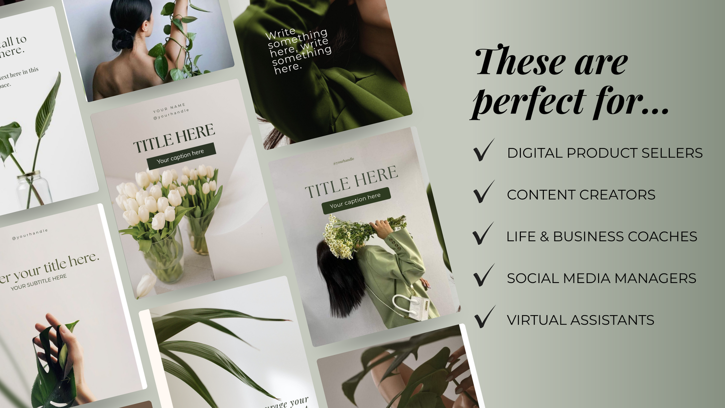 PLR Canva Carousel Templates — Evergreen Carousel Bundle | 7 Editable Social Media Templates with MRR Resell Rights Boundless PLR
